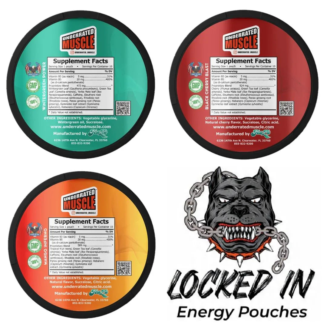 Locked In - Energy Pouches - 3 Pack