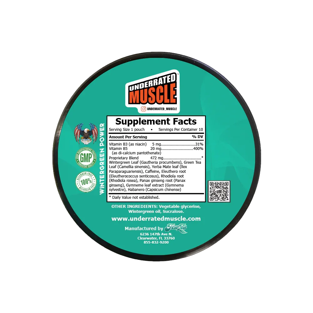 Nootropic Energy Pouches | Locked In Pouches | Underrated Muscle